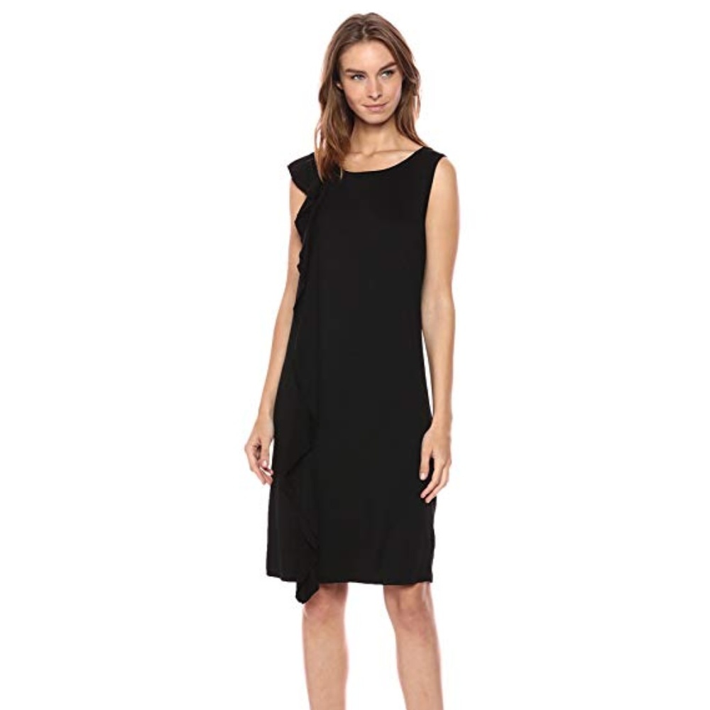 Three Dots Refined Jersey Ruffle Loose Short